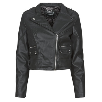 Guess FRANCES JACKET women's Leather jacket in Black