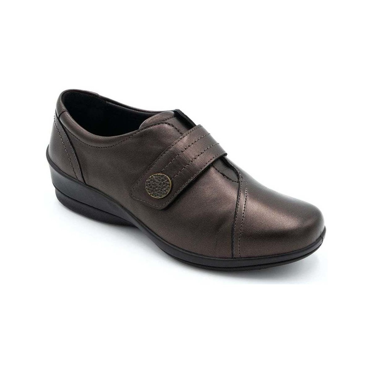 Shoes Women Derby Shoes & Brogues Padders Simone Womens Casual Wedge Shoe Brown