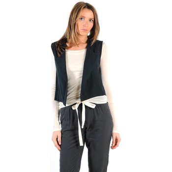 American Vintage  GILET LEA134E11 CARBONE  women's  in Grey. Sizes available:EU M