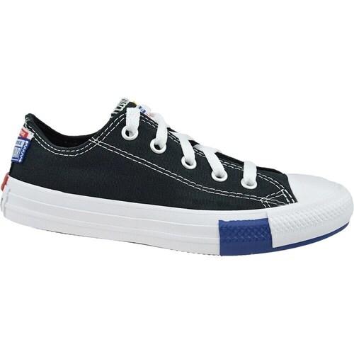 Shoes Children Low top trainers Converse Chuck Taylor All Star JR White, Black