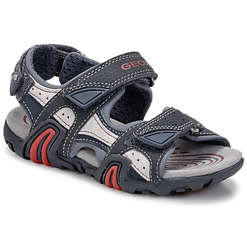 Shoes Boy Outdoor sandals Geox SAFARI Navy / Red