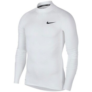 Clothing Men Short-sleeved t-shirts Nike Pro Top LS Tight Mock Golf White