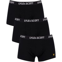Underwear Men Boxer shorts Lyle & Scott 3 Pack Trunks black
