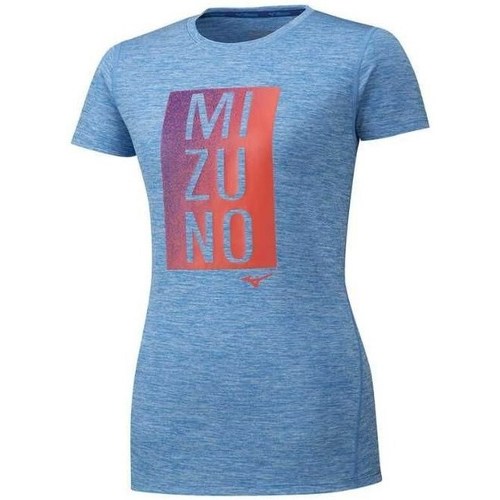 Clothing Women Short-sleeved t-shirts Mizuno Core Graphic Tee Blue