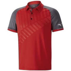 Clothing Men Short-sleeved t-shirts Mizuno Shadow Polo Graphite, Red