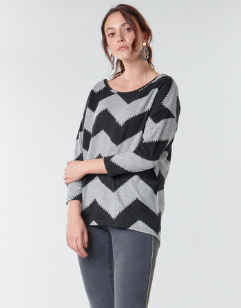 Clothing Women Tops / Blouses Only ONLELCOS Grey / Black