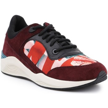 Shoes Women Low top trainers Geox D Omaya Red, Burgundy