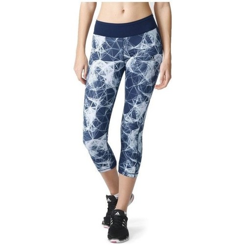 Clothing Women Trousers adidas Originals Tight DROP1 Climalite Grey, Blue, Navy blue