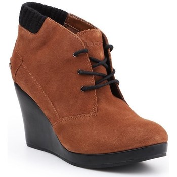 Shoes Women Ankle boots Lacoste Leren Black, Brown