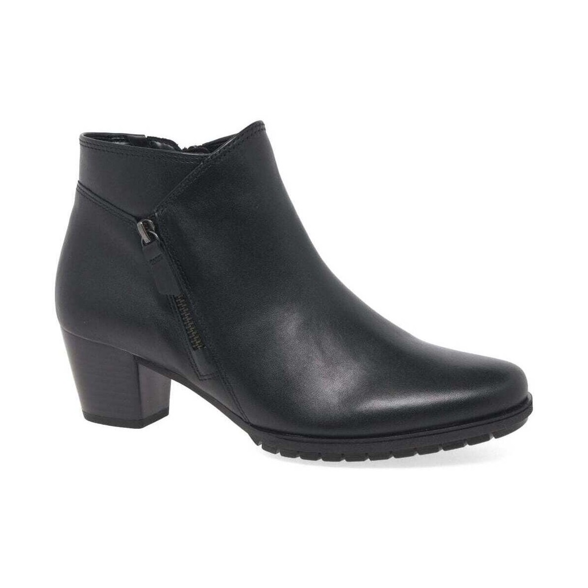 Shoes Women Boots Gabor Olivetti Womens Zip Fastening Ankle Boots Black