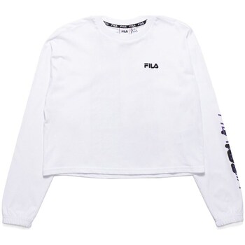 Clothing Women Sweaters Fila Wmn Calandra Cropped LS Shirt White