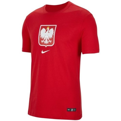 Clothing Boy Short-sleeved t-shirts Nike JR Polska Crest Red