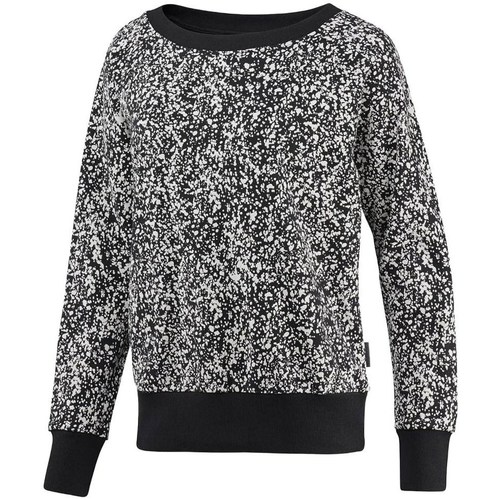 Clothing Women Sweaters Reebok Sport Crewneck Speckled Black, White