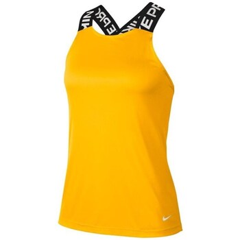 Clothing Women Short-sleeved t-shirts Nike Wmns Pro Dry Elastika Top Yellow