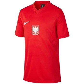 Clothing Boy Short-sleeved t-shirts Nike JR Polska Breathe Football Red