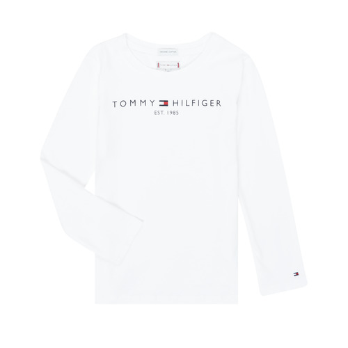 Clothing Girl Long sleeved tee-shirts Tommy Hilfiger ESSENTIAL TEE L/S White