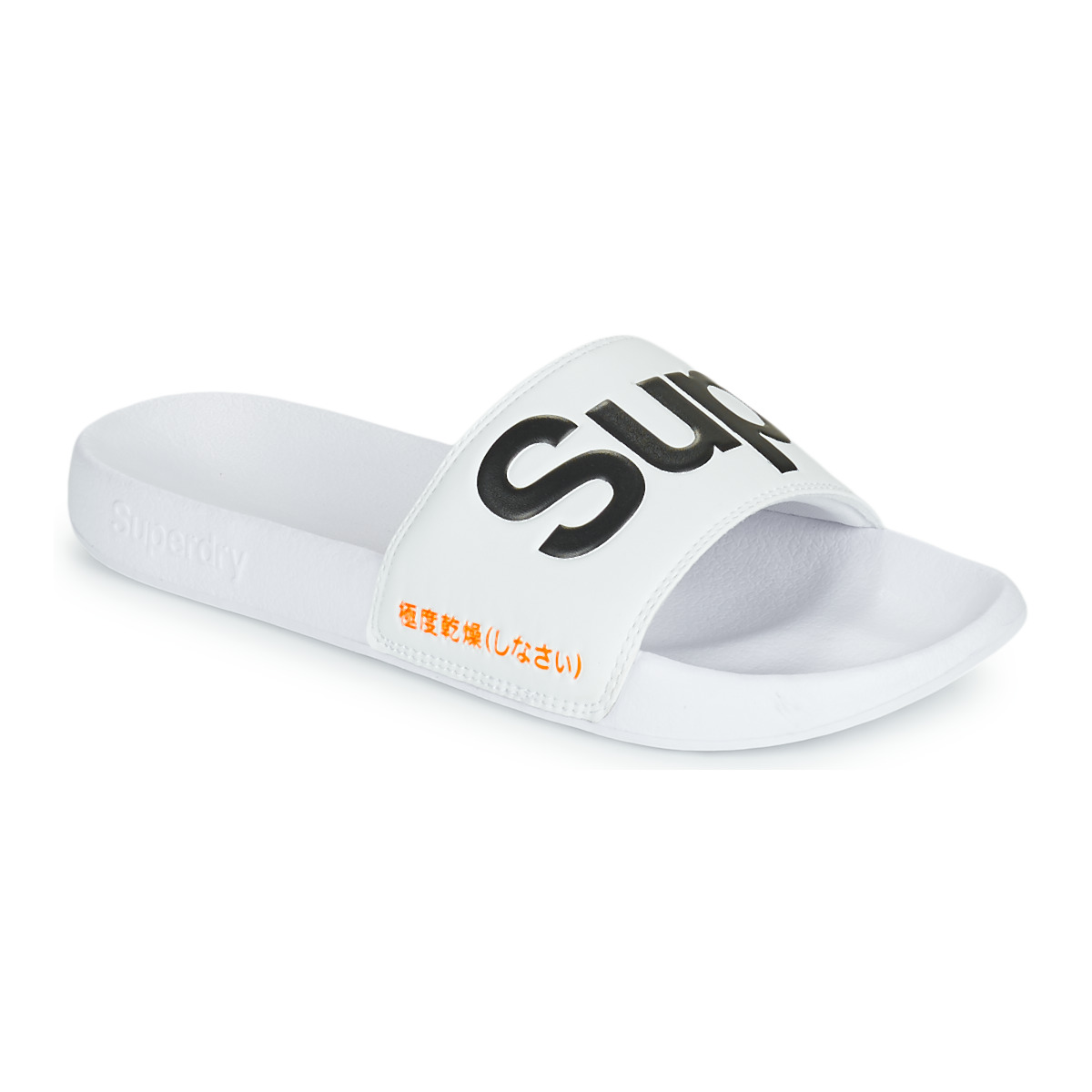 Superdry  CLASSIC SUPERDRY POOL SLIDE  men's  in White. Sizes available:M,S,XL,L