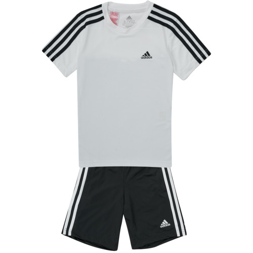 Clothing Boy Sets & Outfits Adidas Sportswear B 3S T SET White / Black