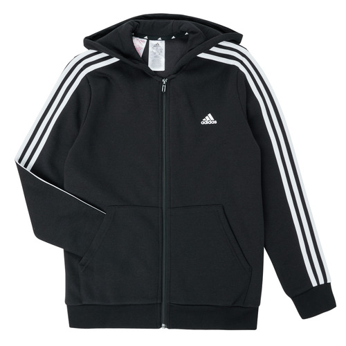 Clothing Boy Sweaters Adidas Sportswear B 3S FZ HD Black