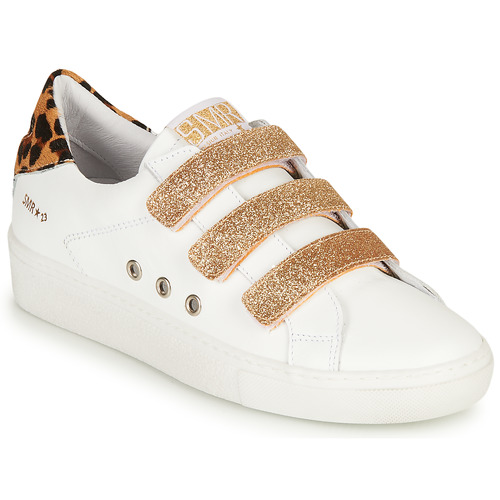 Shoes Women Low top trainers Semerdjian GARBIS White / Gold