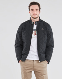 Clothing Men Jackets Gant QUILTED WINDCHEATER Black