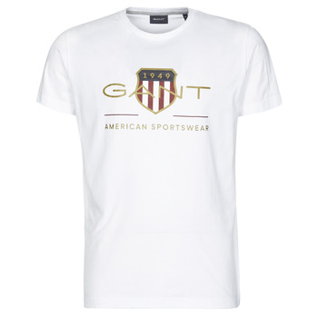 Clothing Men Short-sleeved t-shirts Gant ARCHIVE SHIELD White