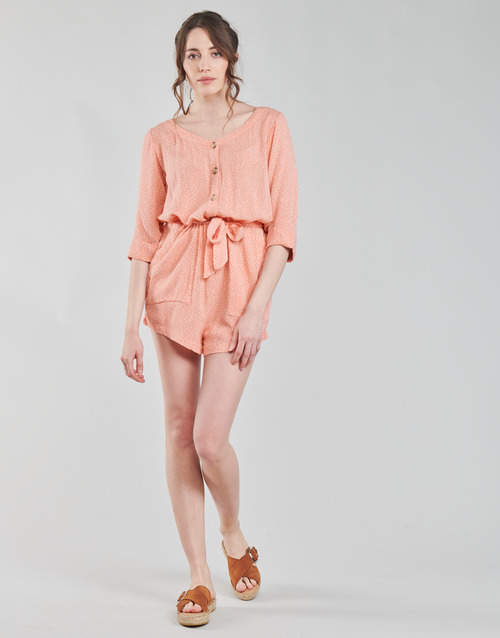 Clothing Women Jumpsuits / Dungarees Rip Curl TALLOWS SPOT ROMPER Peach