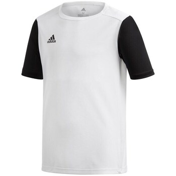 Clothing Boy Short-sleeved t-shirts adidas Originals JR Estro 19 White, Black
