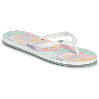 Shoes Women Flip flops Roxy TAHITI VII White / Pink
