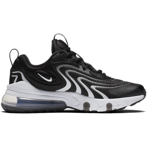 Shoes Children Low top trainers Nike Air Max 270 React Eng GS Black, White