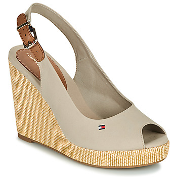Shoes Women Sandals Tommy Hilfiger ICONIC ELENA SLING BACK WEDGE Taupe