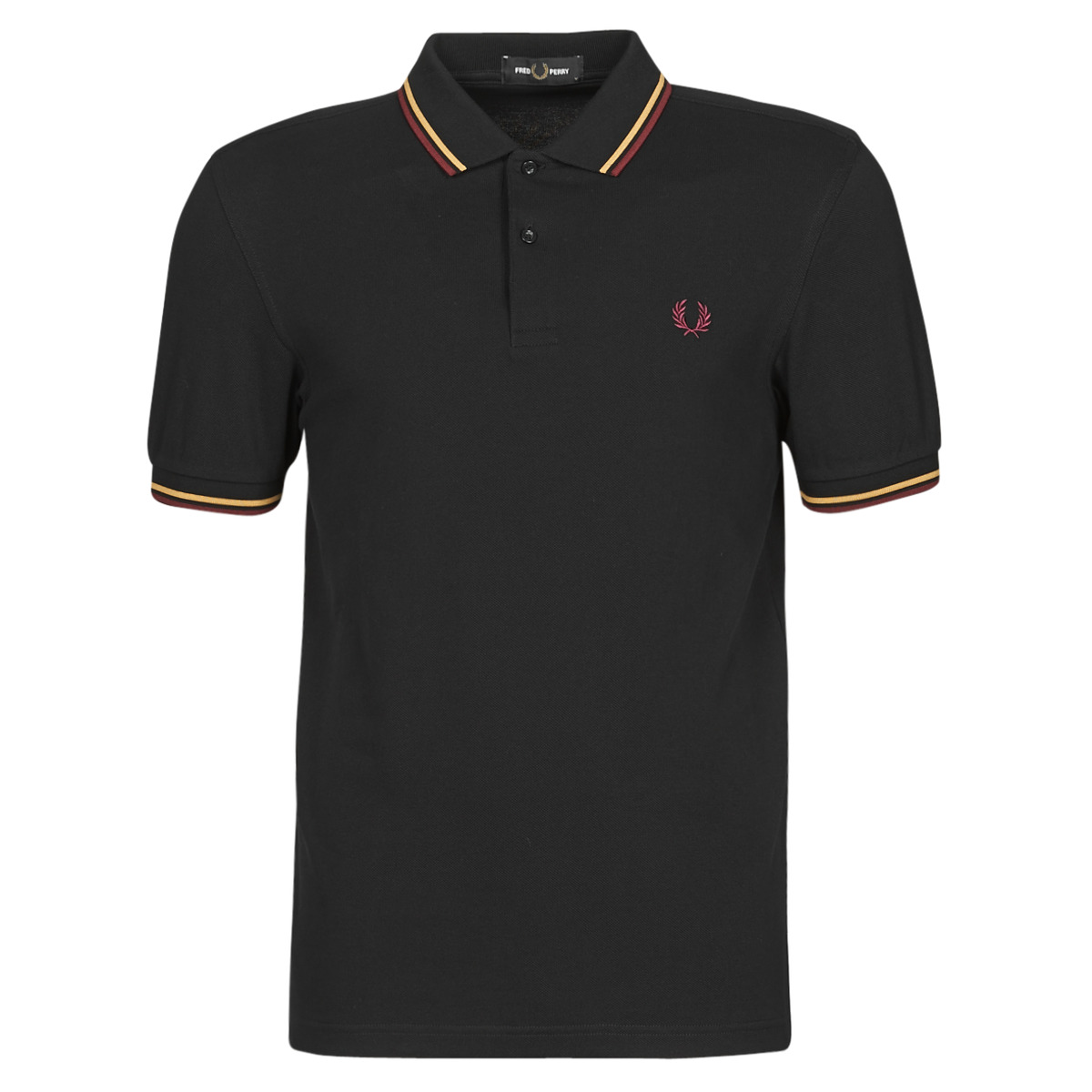 Clothing Men Short-sleeved polo shirts Fred Perry TWIN TIPPED FRED PERRY SHIRT Black