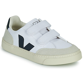 Veja  SMALL V-12 VELCRO  boys's Children's Shoes (Trainers) in White