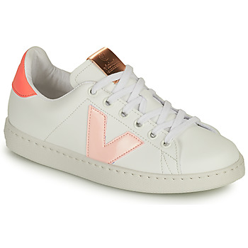 Shoes Girl Low top trainers Victoria TENIS VEGANA CONTRASTE White / Pink