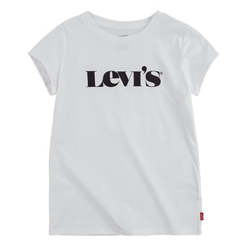 Levis  MODERN VINTAGE SERIF TEE  girls's Children's T shirt in White. Sizes available:10 years,12 years,14 years,16 years