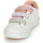 Shoes Girl Low top trainers Geox SILENEX GIRL White / Pink / Beige