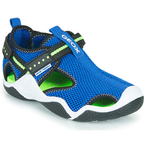 Shoes Boy Outdoor sandals Geox JR WADER Blue / Green