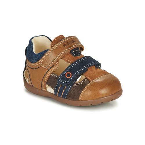 Shoes Boy Sandals Geox KAYTAN Brown / Marine