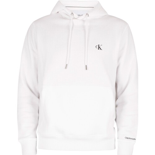 Clothing Men Sweaters Calvin Klein Jeans Essential Pullover Hoodie white