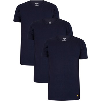 Lyle & Scott Maxwell Lounge 3 Pack Crew T-Shirts blue