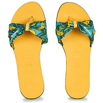 Shoes Women Flip flops Havaianas YOU SAINT TROPEZ Yellow / Gold