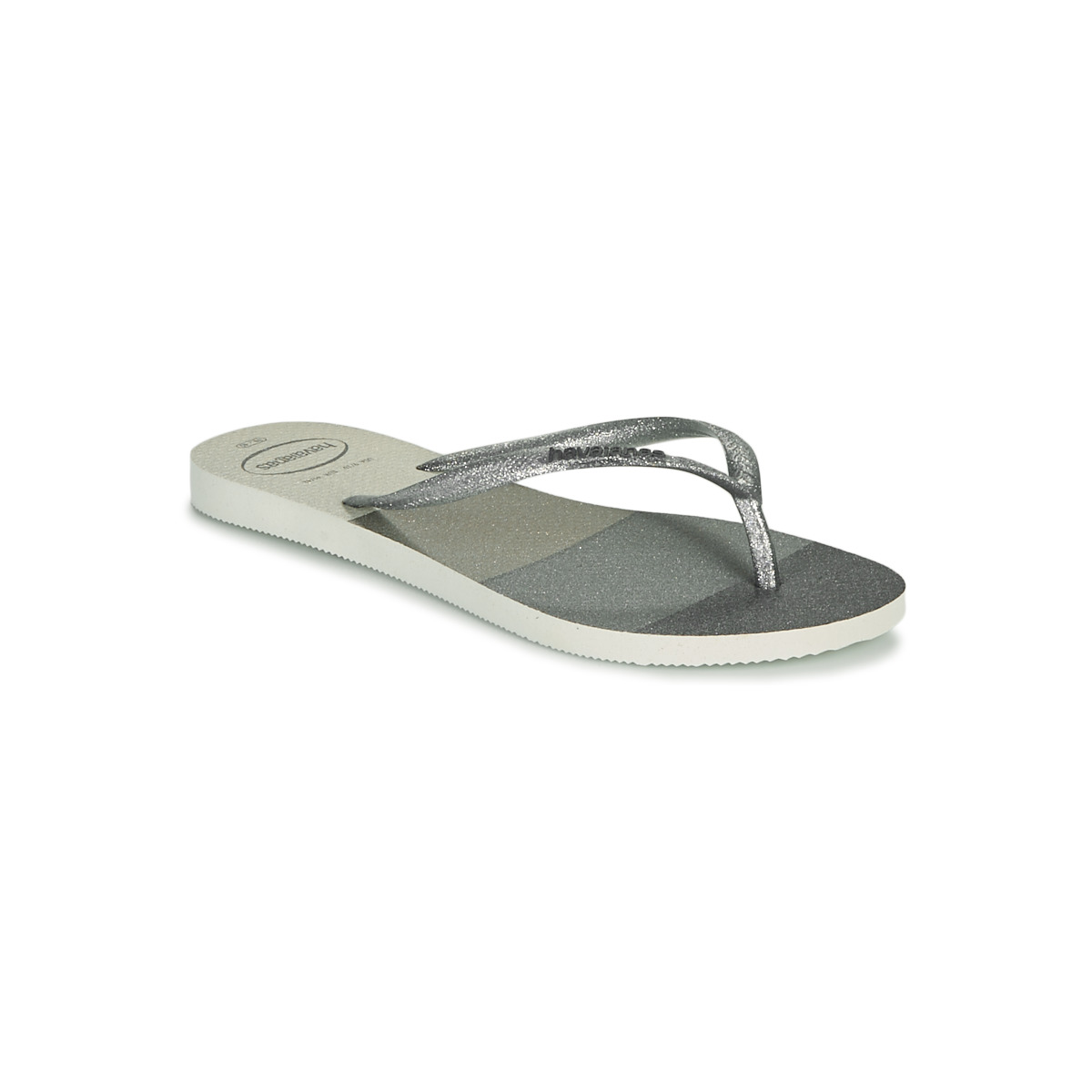 havaianas  slim palette glow  women's flip flops / sandals (shoes) in white