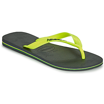 Havaianas  BRASIL LOGO  men's Flip flops / Sandals (Shoes) in Grey. Sizes available:8,9 / 10