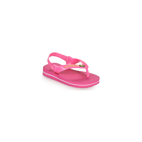 Shoes Girl Flip flops Havaianas BABY BRASIL LOGO II Pink