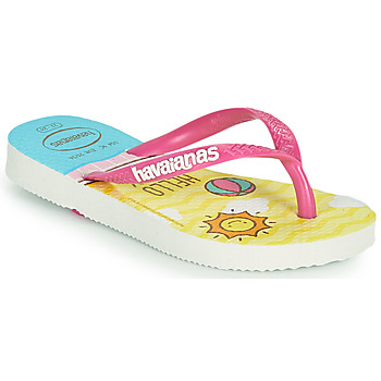 Havaianas  KIDS SLIM HELLO KITTY  girls's Children's Flip flops / Sandals in White