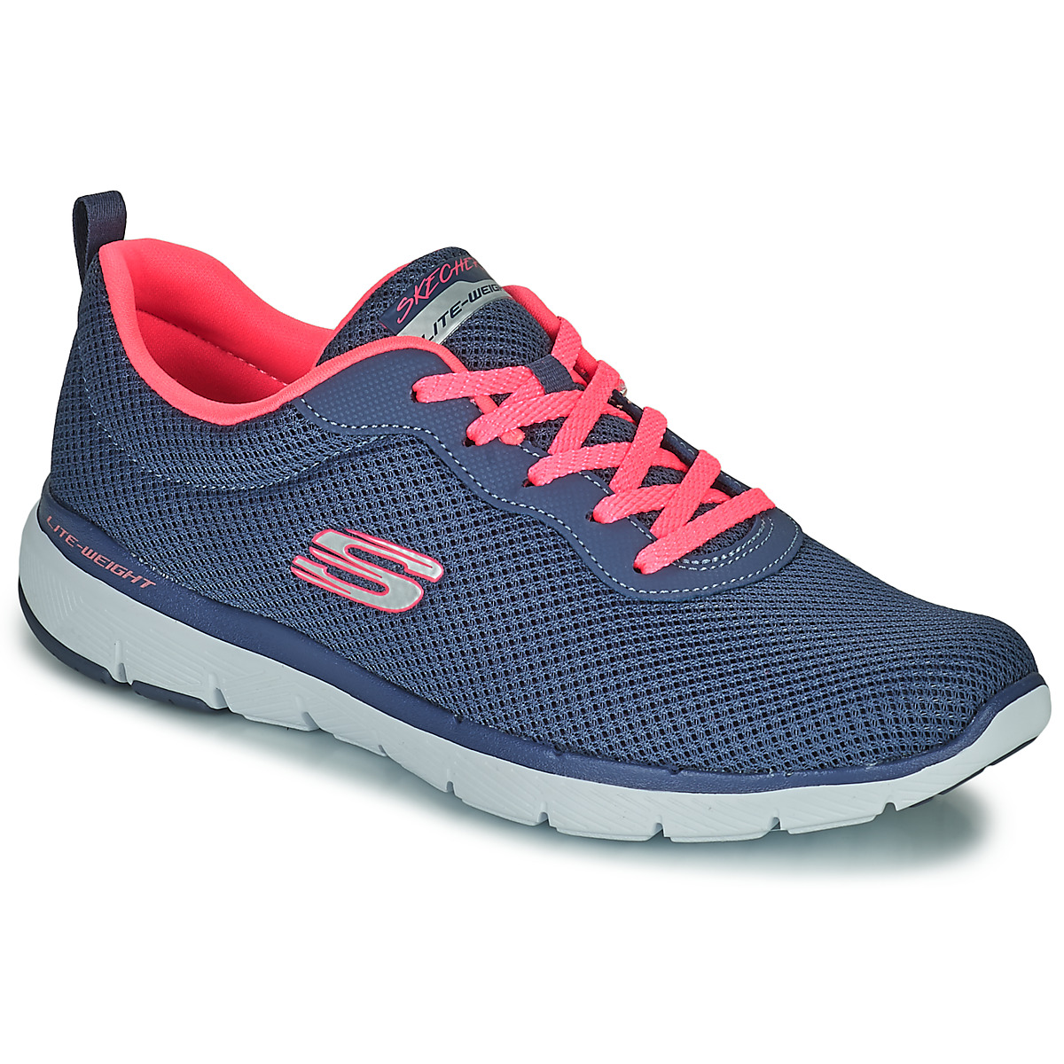 Shoes Women Low top trainers Skechers FLEX APPEAL 3.0 FIRST INSIGHT Blue / Pink