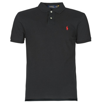 Clothing Men Short-sleeved polo shirts Polo Ralph Lauren POLO AJUSTE SLIM FIT EN COTON BASIC MESH Black