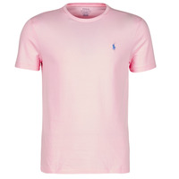 Clothing Men Short-sleeved t-shirts Polo Ralph Lauren T-SHIRT AJUSTE COL ROND EN COTON LOGO PONY PLAYER Pink