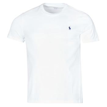 Clothing Men Short-sleeved t-shirts Polo Ralph Lauren T-SHIRT AJUSTE COL ROND EN COTON LOGO PONY PLAYER White