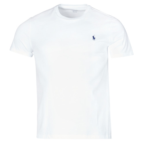 Polo Ralph T-SHIRT AJUSTE ROND EN COTON PONY PLAYER White - Free delivery | Spartoo UK ! - Clothing Short-sleeved t-shirts Men £ 58.60